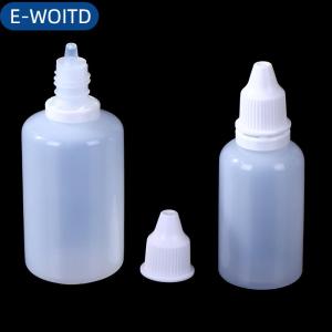 E-WOITD 10PCS 5 10 15 20 30 50ml Rỗng nhựa dropper chai sơn dầu vẻ đẹp có thể ép bơm lại chai mỹ phẩm lưu trữ chai