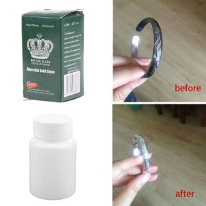 40ML Jewelry Cleaner for Gold and Silver Tarnish Prevention Solution Silver Gallery Silver Liquid Cleaner Reusable