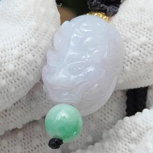 Fire Spirit Natural Type A Jadeite Pendant 🔥 - Light of Ambition (Sku: pendant429)