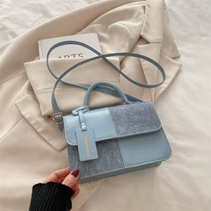 New Style Contrasting Color Womens Shoulder Crossbody Sling Handbag Beg Tangan Selempang 时尚斜挎包