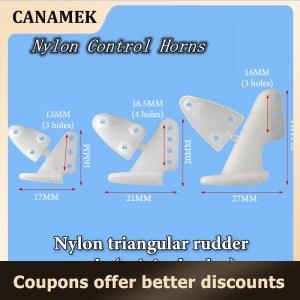 【 CANAMEK 】 10Pcs Electric Planes Foam Model Accessories Nylon Pin Horn Zip Horns Without Screws 3 Hole 4 Hole RC Airplanes Parts