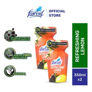 [Bundle of 2] Farcent Deodorizer Charcoal Lavender Lemon Bathroom Storage Large Space Long Lasting (350ml x 2)