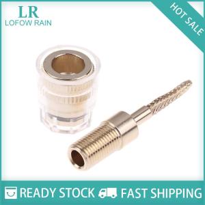 LF Wholesale✨Flash Sale ✨ ปลั๊กอะแดปเตอร์สายไฮไฟหัวปลั๊กตัวเมียตัวเมีย2 4ชิ้นปลั๊กอะแดปเตอร์สายทองแดงถัก