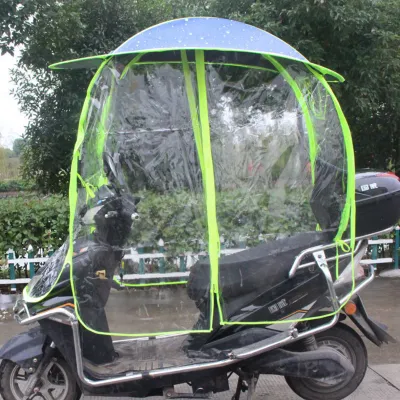 E-Bike Motorcycle Canopy Umbrella Full Cover Shield Foldable Durable Windproof Rainproof Outdoor For eBikes Electric Bike Electric Car Sunshade Windshield Full Covered Umbrella For Rain Sun Shade Motorbike Bicycle