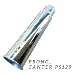 Knalpot Racing Bass Chrome Abu Gelap untuk Mobil/SUV - Suara Sensasional & Efisien Bensin