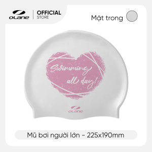 Mũ Bơi / Nón Bơi Silicon Người Lớn Olane In Họa Tiết Trái Tim cho Nam và Nữ