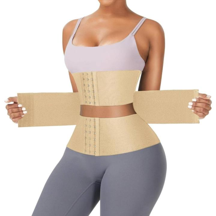 Women Waist Trainer Cincher 3 Straps - Tummy Control Sweat Girdle Workout Slim Belly Band for