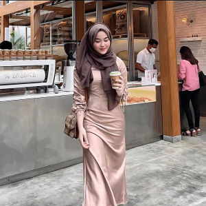 DRESS DARLA - DRESS KONDANGAN BRIDESMAID / DRESS SATIN MODERN KEKINIAN