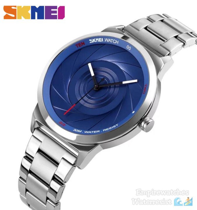 Empirewatches Jam Tangan Skmei 9210 Pria Analog Rantai Stainless