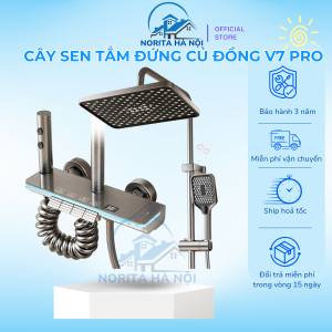 Bộ Sen Tắm Đứng Norita V7 Pro Cao Cấp Mạ Titan Full LED Chống Nước Có Thể Gập Lại