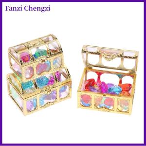 Fanzi กล่องคริสตัลอะคริลิคสำหรับเด็กเครื่องประดับอัญมณีเพชรหลากสีสำหรับเด็ก1ชุด