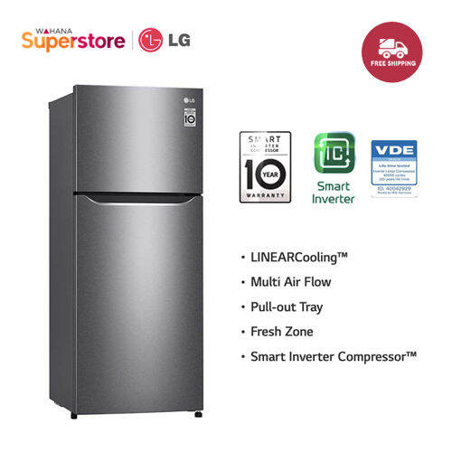 LG Kulkas Dua Pintu Smart Inverter Compressor 225 Liter - GN-B222SQIB ...