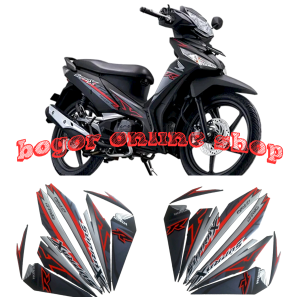 Stiker Striping Lis Motor Supra x 125 fi injeksi 2018 full hitam Standar