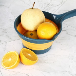 Foldable Silicone Collapsible Water Scoop Dipper Water Ladle Multi-purpose Folding Durable Material
