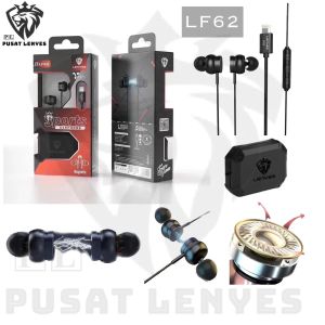 LF62 - Headset Lenyes LF-62 Earphone Lightning Mega Bass Hifi Stereo Handsfree with Microphone Original