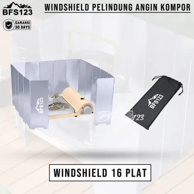 BFS123 Windshield Pelindung Angin Kompor Camping 10 Plat 16 Plat Portable Stove Folding Windshield
