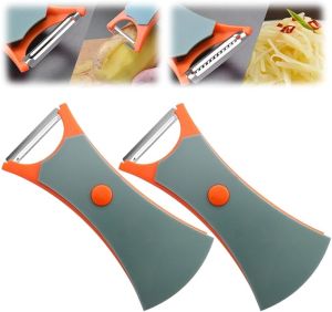 2 In 1เครื่องปอกผลไม้ที่ปอกอเนกประสงค์ใหม่สำหรับผลไม้และผักมันฝรั่งที่ปอกเปลือกผักปอกเปลือก