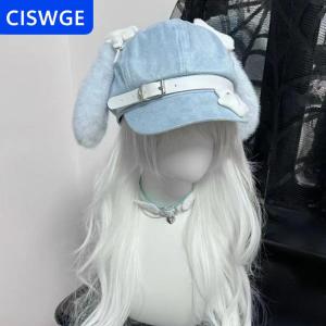 [COD] CISWGE Gothic Lolita Beret Kawaii Hat Punk Xương Dài Tai Puppy Hat Cho Phụ Nữ Cô Gái Cosplay Mũ Đa Năng Kem Chống Nắng Hat Quà Tặng