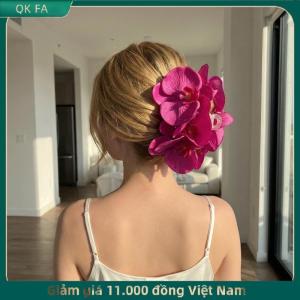 QK FA ✨ Phalaenopsis tóc Clip ombré Phong Lan handmade thanh lịch mùa xuân hoa Phụ kiện tóc cho cô gái món quà sang trọng barrette