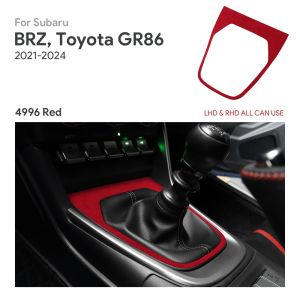 For Subaru BRZ Toyota GR86 2021-2025 Suede Gear Shift Panel Decorative Frame Sticker Interior Accessories