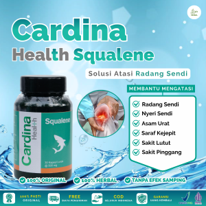 Cardina Health Squalene Untuk Radang Sendi Nyeri Sendi Asam Urat Saraf Kejepit Sakit Lutut Sakit Pinggang Pegal Linu BPOM dan Halal MUI