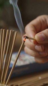 Korean Premium Sandalwood Incense Sticks 120s 90% Natural Scent Home Fragrance Aroma