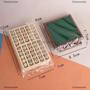 [COD] Technicolore 1Set 1:12 Dollhouse Miniature Mahjong Table And Chair Model Furniture Home Model Decor Toy Doll House Accessories