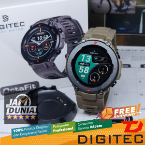 DIGITEC ORIGINAL SMARTWATCH PRIA DIGITEC OCTAFIT  OCTA FIT - MEN - RESIN BAND - COKLAT - JAMDUNIA / JAM DUNIA JD18 # JAM TANGAN PRIA JAM TANGAN SMARTWATCH JAM PRIA JAM TANGAN ANTI AIR $ DIGITEC OCTA FIT JAM TANGAN DIGITAL