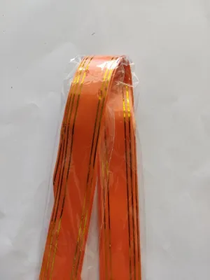 Pita Serut 32 mm List EMAS isi 10 pc / Pita Tarik BESAR / Hiasan Parcel Idul Fitri Lebaran