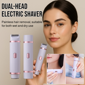 Women‘s Dual-Head Electric Shaver Waterproof Wet Dry Hair Razors Painless Body Hair Remover Bikini Trimmer