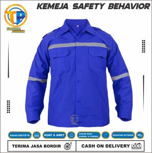 Kemeja Safety Lengan Panjang Atasan Wearpack Kemeja Wearpack Baju Kerja Pria Hitam