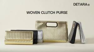 กระเป๋าคลัทช์เย็บผ้าสำหรับผู้หญิง แฟชั่น PU กระเป๋าหนังสะพายข้างสำหรับงานแต่งงานและงานพรอม