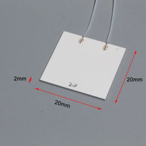 LUJINXUN 20x20x2mm Miniature High Temperature Ceramic Heating Plate MCH Aluminum Oxide Heater Element High Efficiency 1pc