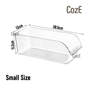 CozE PET Material Large Capacity Transparent Drawer Type Plastic Food Storage Box Container Fridge