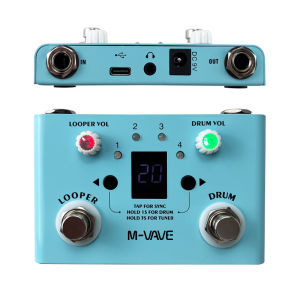 M-VAVE Guitar Effect Pedal Drum Looper Effector Mini 2-in-1 Machine Double Footswitch Looper Pedal LOST TEMPO CUVAVE