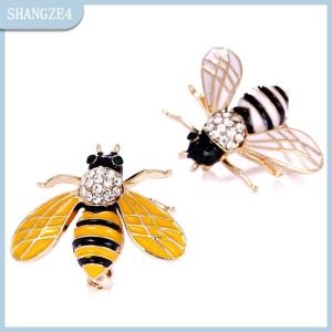 【SHANGZE4】 Phụ Nữ Tinh Tế Ong Nhỏ Côn Trùng Pha Lê Rhinestone Pin Trâm Trang Sức Phụ Kiện