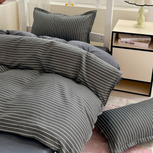 Dansunreve Plaid Duvet Cover Bow/Dot Printed Quilt Cover Single/Queen/King Comforter Cover with Zipper