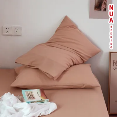 Vỏ gối nằm chất vải cotton tici nhập khẩu thấm hút tốt áo gối bọc kín ruột gối kích thước 45x6550x70(1 chiếc)