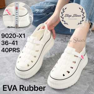 Sepatu Sandal wedges tali eva rubber barbie wanita import 9020-X1 (36-41) sepatu wedges wanita eva rubber import terbaru