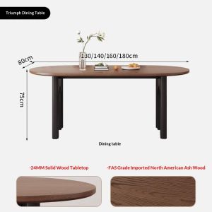 [PRE-ORDER] Solid Oak French vintage style solid wood dining table and chair set home Oval archway dining table.