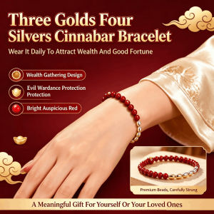 Chinese Zodiac Seven Grains of Cinnabar Bracelet Red Lucky Charm Seven Grain Rice Bead Bracelet Beaded Wrist Accessory