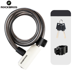 ROCKBROS Bike Portable Lock High Resistance Road Bike MTB Convenient PVC Steel Cable Lock Bike Accessories