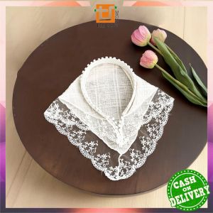 OFM-C1253 Bando Raw Lace Aesthetic Bandana Korean Style Bando Renda Wanita / Bando Scarf Head Band