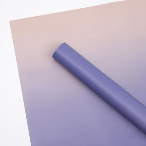 Isi  20 LEMBAR Kertas Buket Bunga Gradasi Rainbow Waterproof Flower Wrapping Cellophane Gradient Matte Double Border KB034