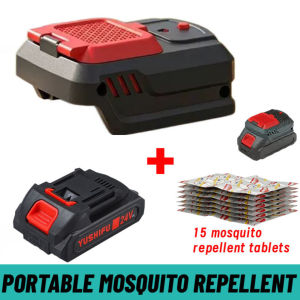 Portable Electric Mosquito Repellent Cordless Rechargeable Makita Battery Alat Penghalau Nyamuk Incense Heater Outdoor Mosquito Killer Free Mat*15pcs