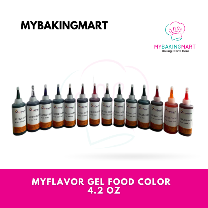Mybakingmart Assorted Myflavor Edible Gel Food Coloring Halal 4.2oz Lazada