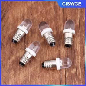 CISWGE 5pcs LED E10 DC3V 5V 6V 12V 24V vít bóng đèn cảnh báo tín hiệu bóng đèn E10 Thiết bị đo đạc chỉ số trắng tự động nội thất ánh sáng