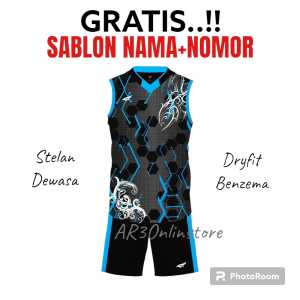 ( FREE SABLON NAMA+NOMOR ) Baju olahraga pria/wanita baju bola futsal badminton bulutangkis voli basket terbaru