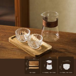 Vision 500ml Glass Coffee Pot Coffee Dripper Set Glass Coffee Pot with 2/4 Cups Cold Extraction Kettle Heat Resistant Glass Coffee Maker Coffee Dripper Pot Hand Drip Coffee Maker Set