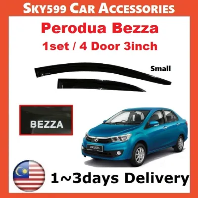 Perodua Bezza 3inch Door Visor /air press【1set 4 Door】